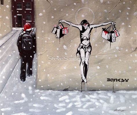 Happy Christmas From Banksy By Steve Sanderson Redbubble