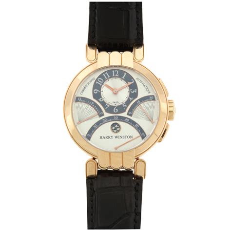 T.w.) and diamond (3/4 ct. HARRY WINSTON Rose Gold Triple-Retrograde Chronograph ...