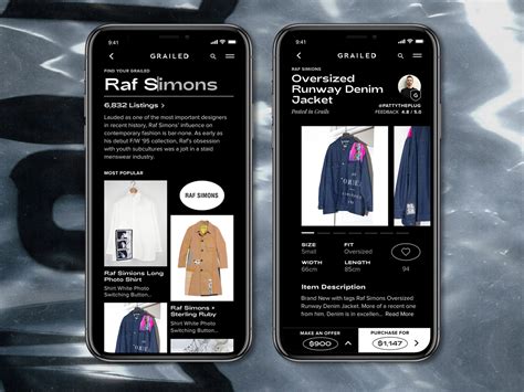 Grailed Mobile App Redesign Product Page And List By Myles Thompson