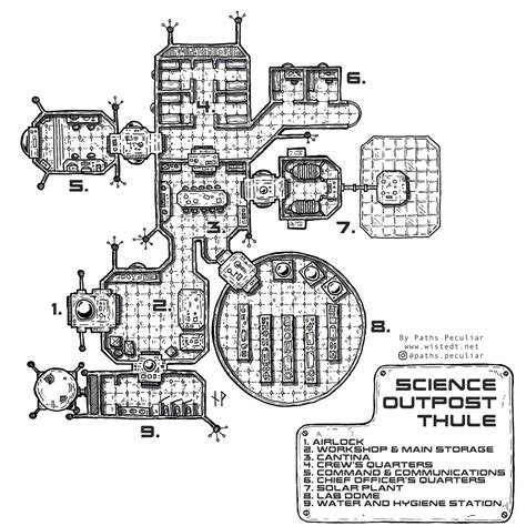 Science Outpost Thule Sci Fi Rpg Map Paths Peculiar