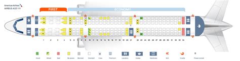 Seat Map Of The Airbus A321 American Airlines