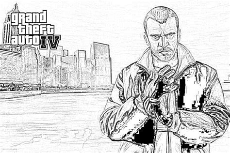 Grand Theft Auto Coloring Pages Free Printable Coloring Pages