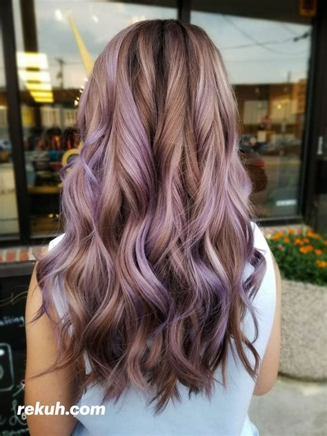Lavender Balayage Hair Color Lavender Hair Colors Balyage Long Hair