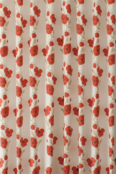 Poppy Red Curtain Fabric