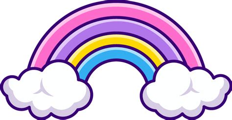 vinilo decorativo cartoon arco iris de nubes tenvinilo