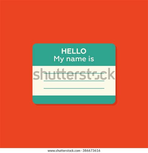 Hello My Name Card Label Sticker Stock Vector Royalty Free 386673616
