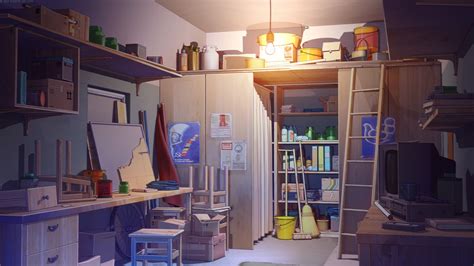 Hd wallpapers and background images. Download 1920x1080 Anime Room, Light, Tools Wallpapers for ...