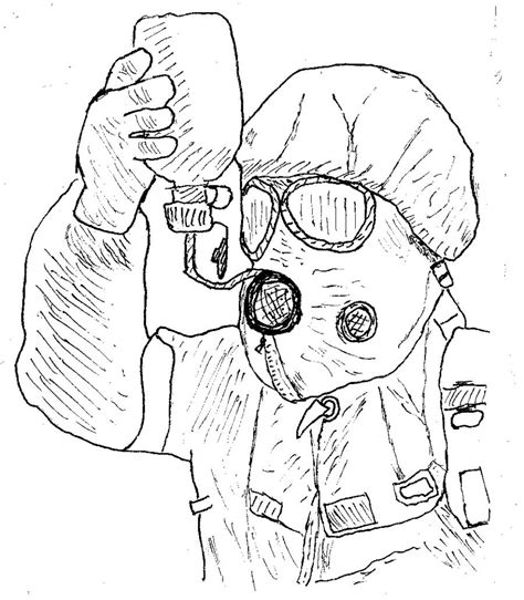 Gas Mask Soldier Drawing At Getdrawings Free Download
