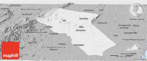 Gray Panoramic Map Of Fauquier County