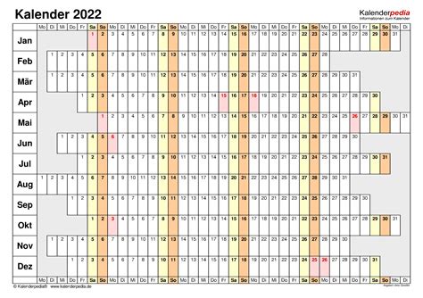 Wochenkalender 2022 Als Excel Vorlagen Zum Ausdrucken Images And Vrogue