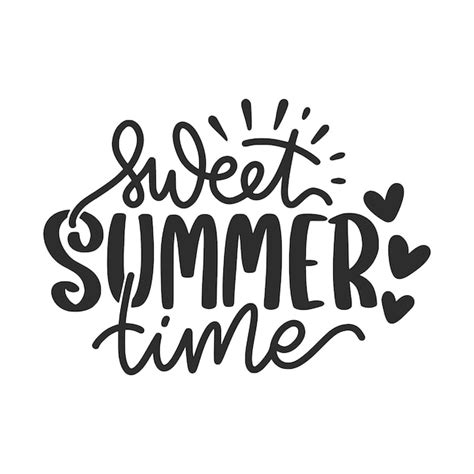 Premium Vector Hand Drawn Lettering Compositions About Summer Funny
