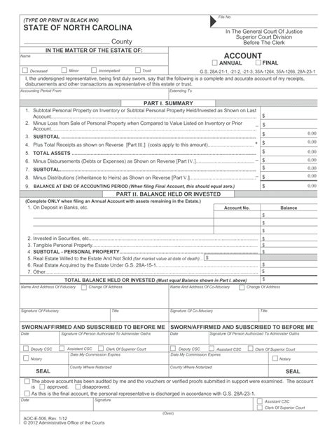 2012 Form Nc Aoc E 506 Fill Online Printable Fillable Blank Pdffiller