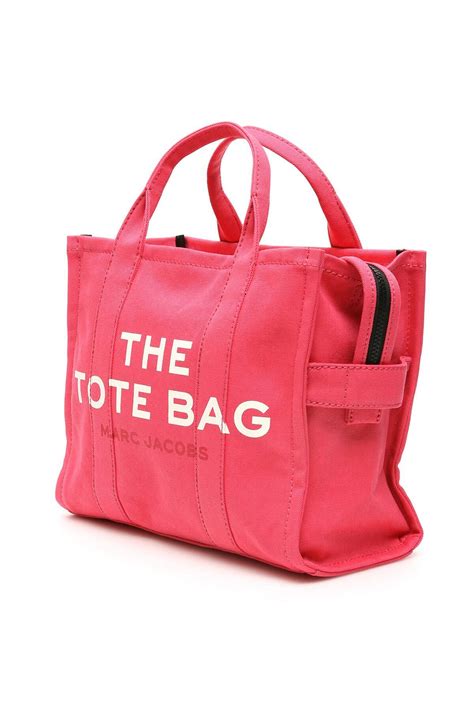 Marc Jacobs Canvas The Small Traveler Tote Bag In Pink Fuchsia Pink