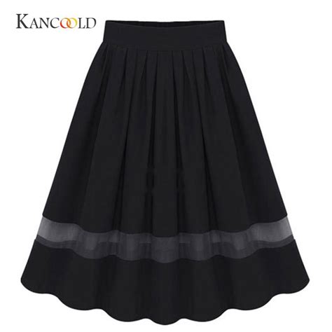 kancoold women s skirts girl women girl sexy skirts stretch high waist skirt plain flared