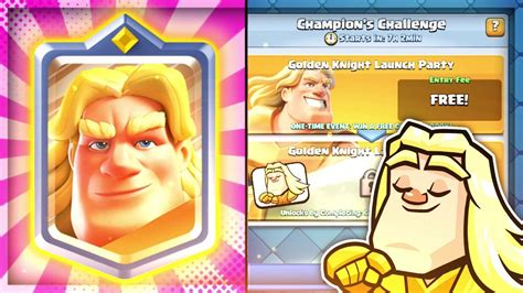 Best Golden Knight Launch Party Deck Clash Royale Youtube