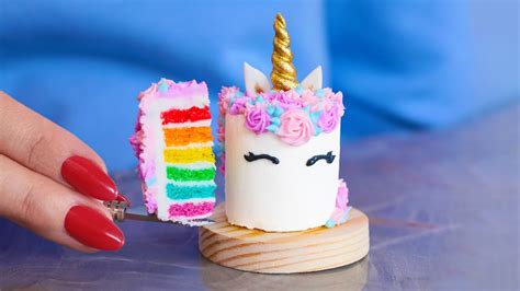 How To Make A Tiny Unicorn Cake Nerdy Nummies Youtube