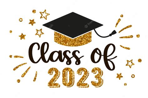 Premium Vector Class Of 2023 Graduation Congratulations At School