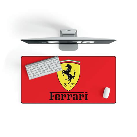 Red Ferrari Desk Mats™ Car Lovers World
