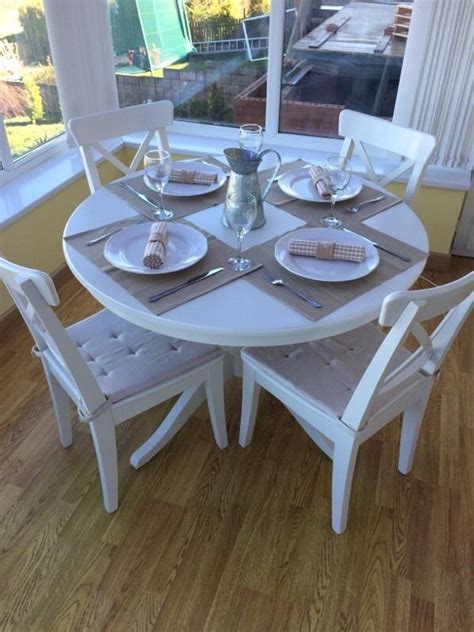 Extending dining tables are ideal for when you need more space. Image result for ingatorp white round table ...