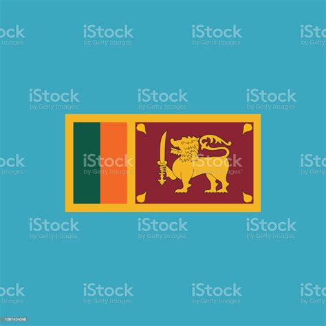 Sri Lanka Flag Icon In Flat Design Stock Illustration Download Image
