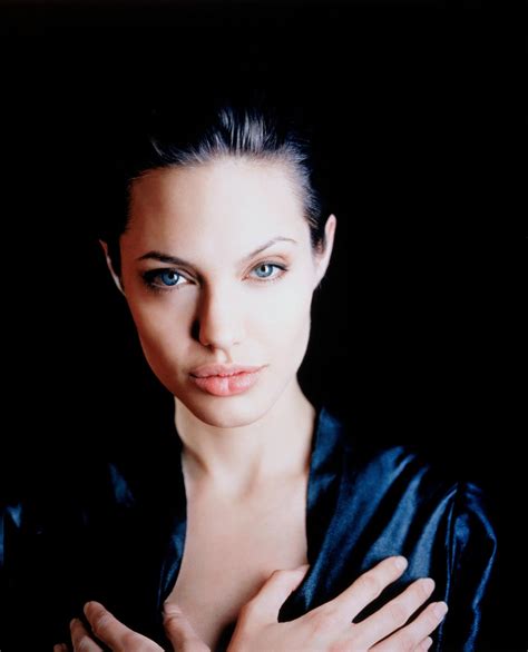 Ladies In Satin Blouses Angelina Jolie Black Leather Blouse