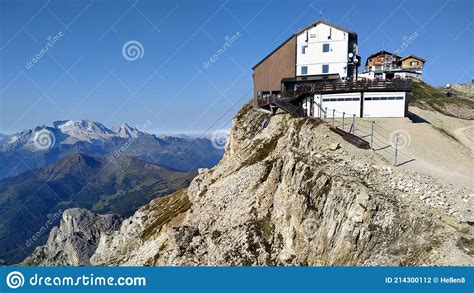 Dolomites Mountains Lagazuoi Hut Italy Stock Photo Image Of Belluno