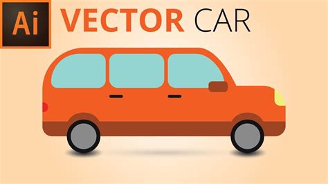 Adobe Illustrator Tutorial How To Design A Flat Car Beginners