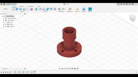 Fusion 360 Pipe Flange Tutorial Youtube