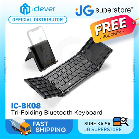 Iclever Ic Bk08 Portable Tri Folding Bt Keyboard W Touchpad Multi
