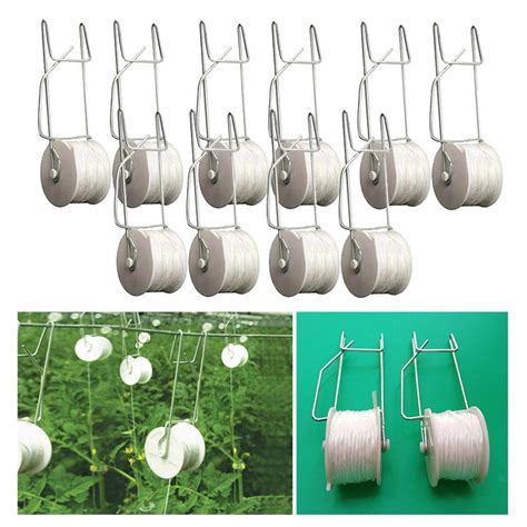 Greenhouse Tomato Trellis Rollerhook Hooks Clips Clamps Spool With 15m