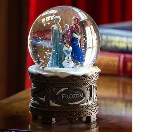 Disney Musical Snow Globe Princess Annaolaf And Elsa Snow Queen Frozen