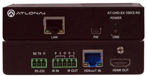 Atlona At Uhd Ex 100ce Rx 4kuhd Hdmi Over 100m Hdbaset Receiver With