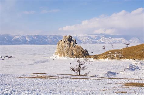Frozen Baikal Lake Olkhon Island In Winter Stock Photo Image Of
