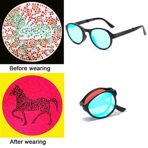 1pc Men Women Foldable Color Blindness Glasses Red Green Color Blind