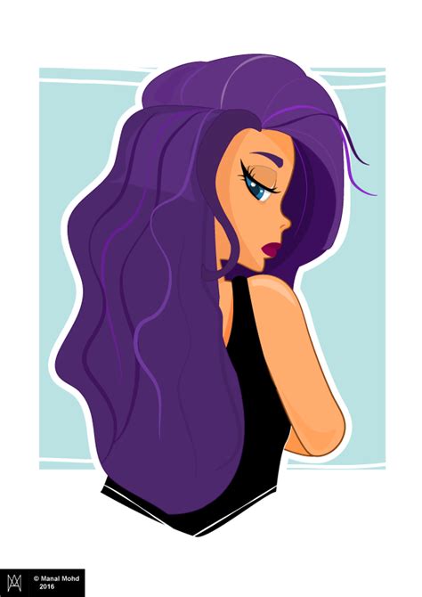 Cartoons With Purple Hair Cute Girl With Purple Hair Free Clip Art