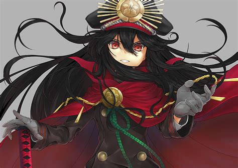 Oda Nobunaga Majin Archer Cape Red Eyes Black Hair Fate Grand