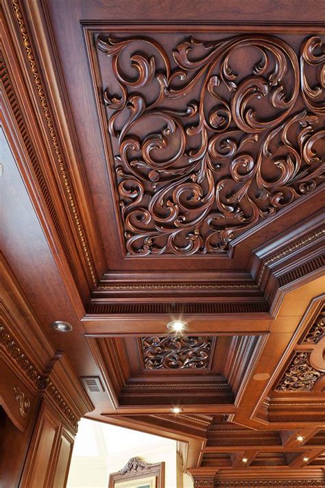 Wl Hand Carved Coffered Ceilings In Nj Ceiling Design Classic House