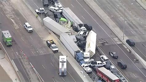 Five Dead As 100 Vehicles Crash On Texas Interstate Us News Sky News