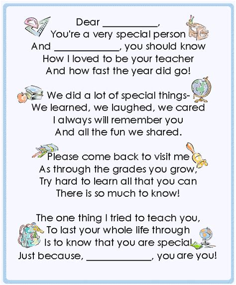 End Of Year Letterpoem To Students End Of Year Classroom Pinterest