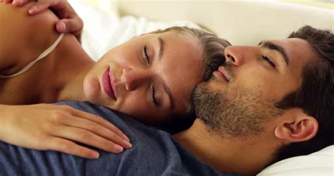 Cute Couple Sleeping And Cuddling Stock Footage Video 100 Royalty