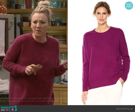 Wornontv Pennys Magenta Pink Sweater On The Big Bang Theory Kaley