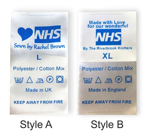 Nhs Scrubsbagshats Sew In Labels — Nametape Express
