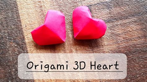 Diy Origami 3d Heart Diy Paper Heart 3d Paper Heart Paper Crafts