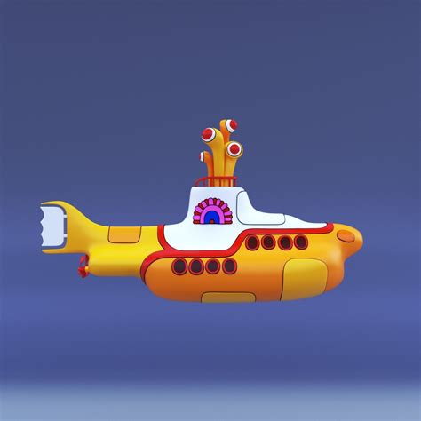 The Yellow Submarine 3d Cgtrader