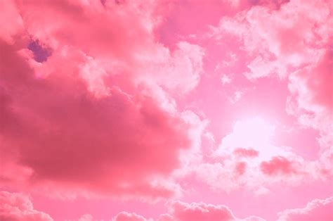 Pink Background With Clouds Zflas