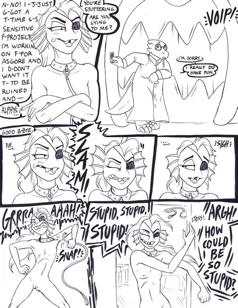 Rule 34 Alphys Anthro Blush Breasts Claws Collar Comic