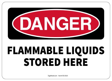 Osha Danger Safety Sign Flammable Liquids Stored Here