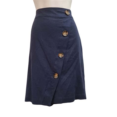 Katies Womens Size 14 Knee Length Skirt Blue S