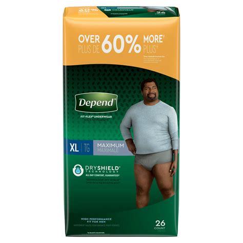 Depend Fit Flex Incontinence Underwear For Men Maximum Absorbency Xl