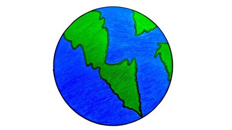 How To Draw Earth Very Easy Youtube